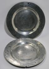 18TH CENTURY IRISH PEWTER PLATES