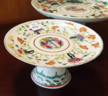 THREE CHINESE PORCELAIN TAZZAS