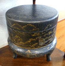 CHINESE PORCELAIN, BOX, CARVING AND BELL