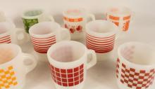 ELEVEN VINTAGE COFFEE MUGS