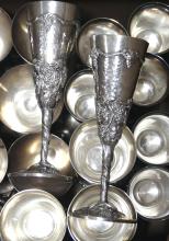 SILVER PLATE GOBLETS