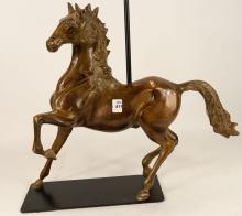 METAL "CAROUSEL HORSE" SCULPTURE