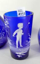 MARY GREGORY COBALT BLUE GLASS