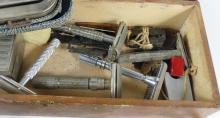 OLD SHAVING BOX WITH CONTENTS