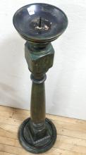 PAINTED WOODEN CANDLE STAND