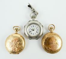 3 ANTIQUE PENDANT/PURSE WATCHES