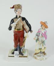 2 ANTIQUE PORCELAIN FIGURES