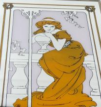 TWO WALL MIRRORS WITH ART NOUVEAU DESIGNS