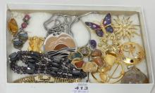 TWO TRAYS OF FASHION JEWELLERY