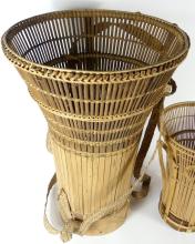 TWO LARGE WOVEN BASKETS