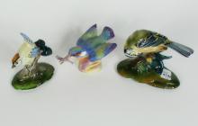 3 BIRD FIGURINES