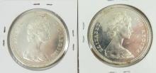 2 CANADIAN SILVER DOLLARS