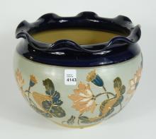 ANTIQUE ENGLISH POTTERY JARDINIERE