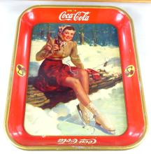 PEPSI ADVERTISING MIRROR & COCA-COLA TRAY