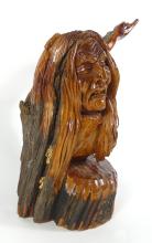 WOOD CARVING "ATTACK" BY JACK PORTICE, 1988