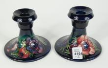 PAIR MOORCROFT CANDLEHOLDERS