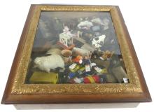 LARGE SHADOWBOX FULL OF COLLECTIBLES