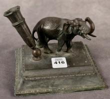 FIGURAL BRONZE PEN STAND