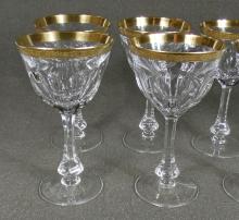 SET 8 MOSER CRYSTAL PEDESTAL GLASSES