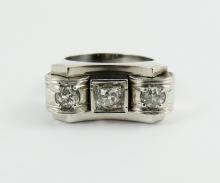 ESTATE TRINITY DIAMOND RING