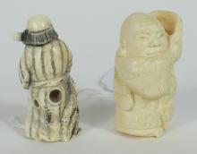 2 JAPANESE IVORY NETSUKES