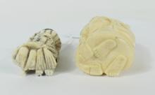 2 JAPANESE IVORY NETSUKES