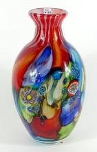 LARGE ART GLASS VASE