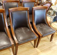 SET OF EIGHT CONTEMPORARY DINING CHAIRS