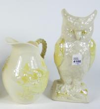 IRISH BELLEEK VASE & JUG