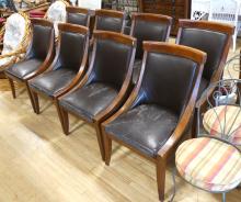 SET OF EIGHT CONTEMPORARY DINING CHAIRS