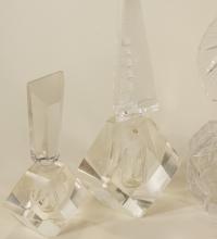 CRYSTAL AND GLASS SCENT BOTTLES