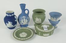 6 PIECES OF JASPERWARE