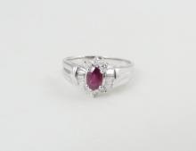 VINTAGE RUBY & DIAMOND RING