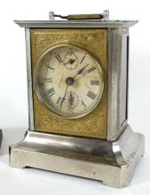 ANTIQUE CLOCK & OIL LAMP