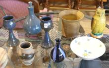 EIGHT PIECES OF ART POTTERY