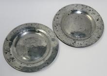 18TH CENTURY IRISH PEWTER PLATES