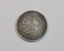 1874 FIVE FRANCS