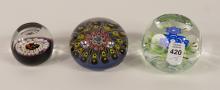 THREE SCOTTISH PAPERWEIGHTS