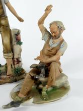 2 VINTAGE ITALIAN CAPODIMONTE FIGURINES