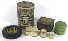 VINTAGE TINS & GOODYEAR ASHTRAY