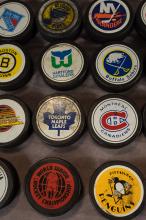 VINTAGE HOCKEY PUCKS