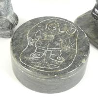 THREE INUIT STONE CARVINGS