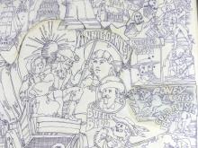 1976 DOODLE ART DRAWINGS