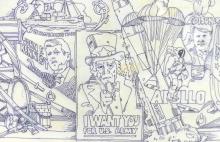 1976 DOODLE ART DRAWINGS