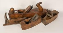 FOUR ANTIQUE WOODEN PLANERS