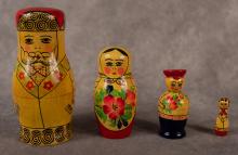 NESTING DOLLS AND VASE
