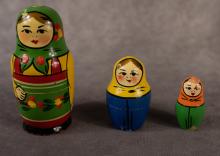 NESTING DOLLS AND VASE