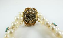 VINTAGE PEARL & TURQUISE BRACELET