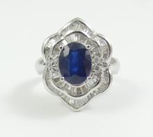 SPECTACULAR SAPPHIRE & DIAMOND RING