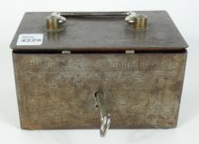 SMALL ANTIQUE STRONG BOX